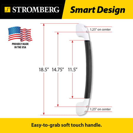 STROMBER AH150 SOFT TOUCH GRAB BAR BLK