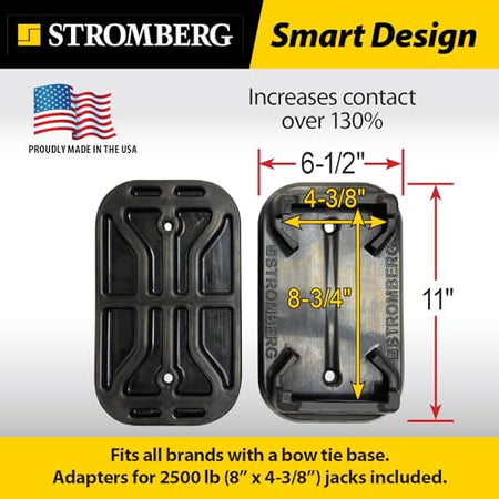 STROMBER JBP-SJSC.2 g Carlson RV Jack Pads – 2-Pack Scissor Jack Shoe for Trailer, Leve...