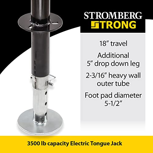 STROMBER JET-3755 g Carlson Electric Tongue Jack - Heavy Duty Jack with Motor Protec... RV & Camper