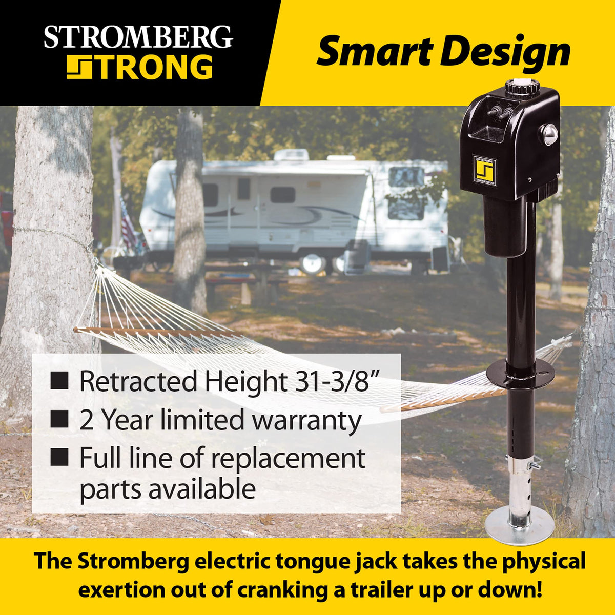 STROMBER JET-3755 g Carlson Electric Tongue Jack - Heavy Duty Jack with Motor Protec... RV & Camper