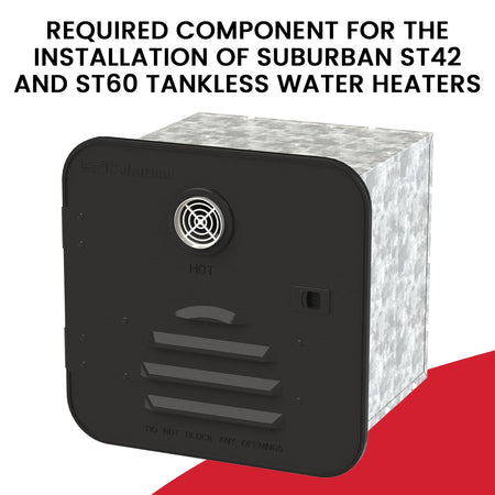 SUBURBAN MFG 6285AEB Suburban Tankless Water Heater Door for ST42 & ST60, Black RV & Camper