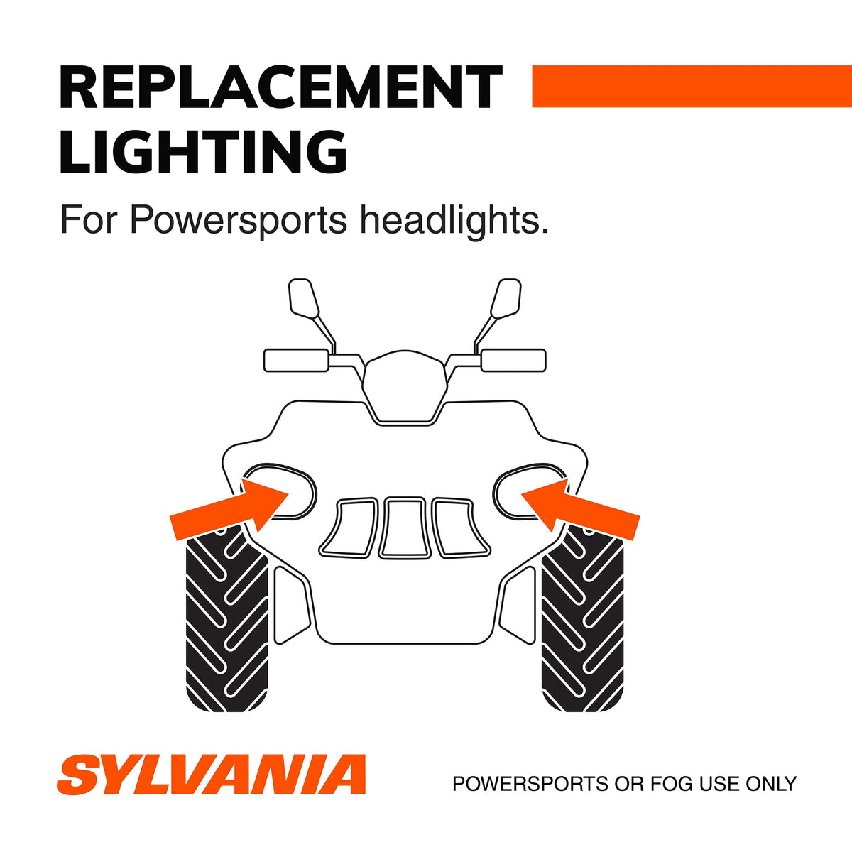 SYLVANIA 9012SL.BX2 9012 LED Powersport Headlight Bulbs for Off-Road Use or Fog Lights ...