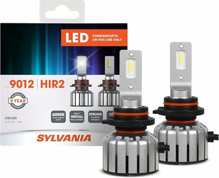 SYLVANIA 9012SL.BX2 9012 LED Powersport Headlight Bulbs for Off-Road Use or Fog Lights ...