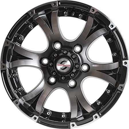 TASKMASTER AX02560655BMFL Viking Aluminum Trailer Wheel 15x6 6 Lug on 5.5 Black Machined Face...