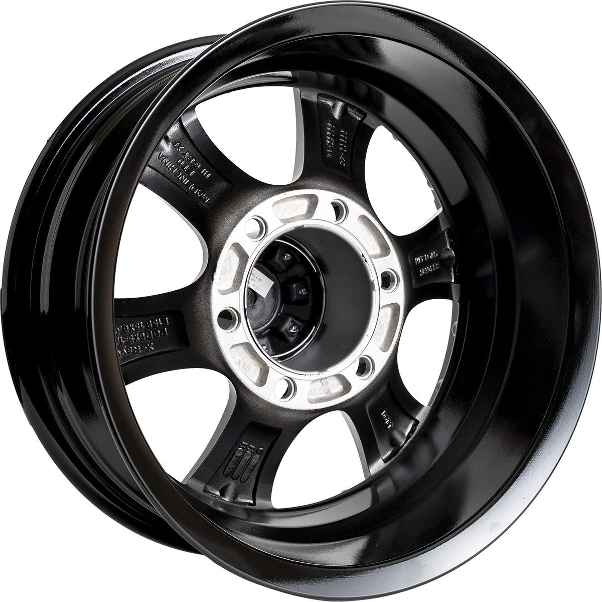 TASKMASTER AX02560655BMFL Viking Aluminum Trailer Wheel 15x6 6 Lug on 5.5 Black Machined Face...