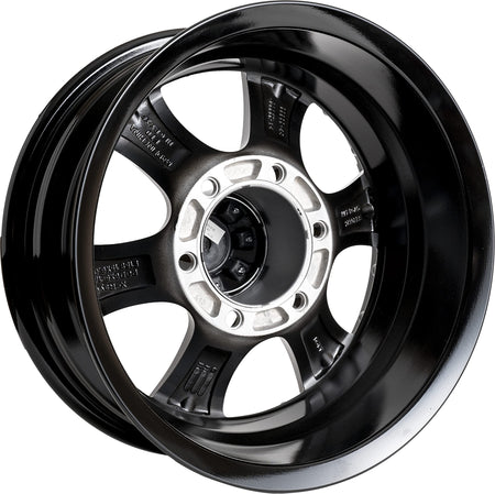 TASKMASTER AX02560655BMFL Viking Aluminum Trailer Wheel 15x6 6 Lug on 5.5 Black Machined Face...