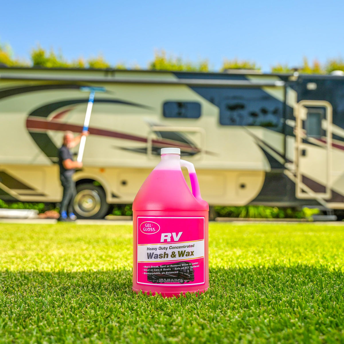 T.R. INDUSTY WW-128 Gel Gloss RV Wash & Wax Concentrated Carnauba Formula – Streak-Free...