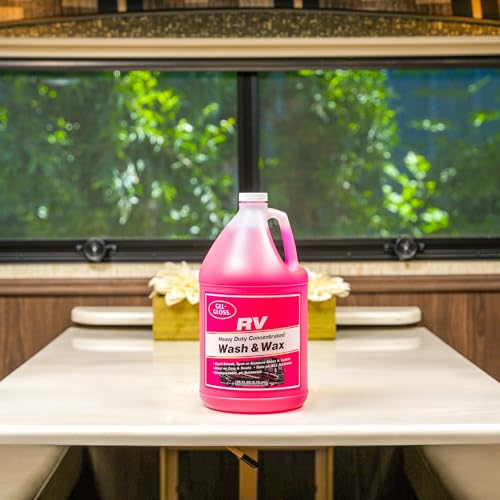 T.R. INDUSTY WW-128 Gel Gloss RV Wash & Wax Concentrated Carnauba Formula – Streak-Free...