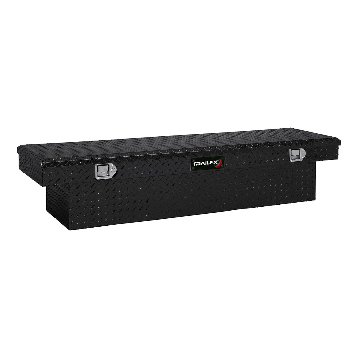 TRAILFX 110702 Tool Box Crossover Standard Single Lid With Struts Black Powder Co...