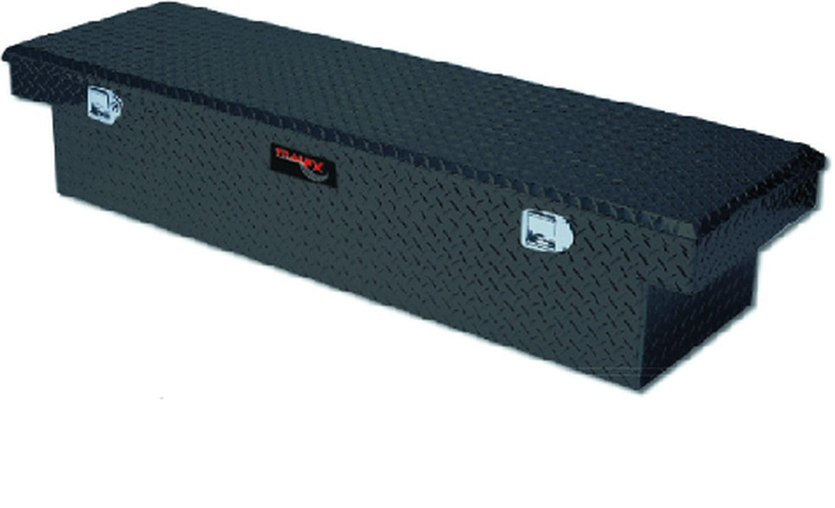 TRAILFX 110702 Tool Box Crossover Standard Single Lid With Struts Black Powder Co...
