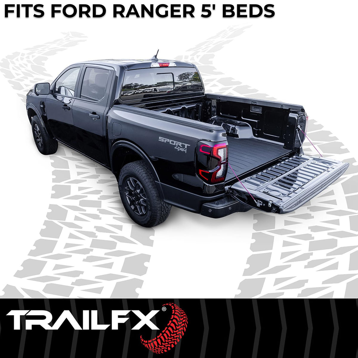 TRAILFX 704N Bed Mat for Ford Ranger 2024-2025 5ft Bed Truck & Exterior