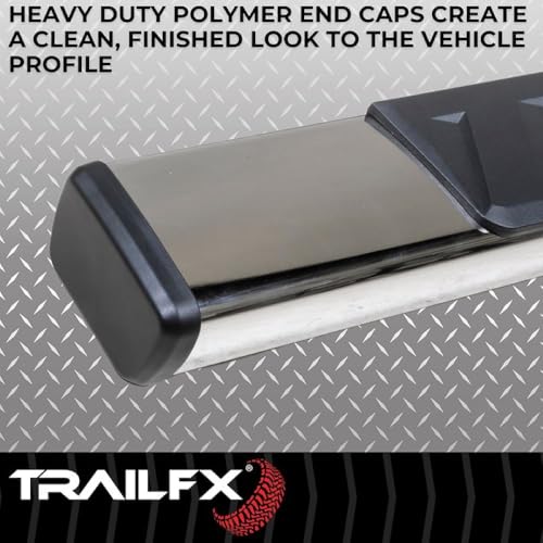 TRAILFX A4015S 4' T4 Series Cab Length Polished Trapezoid Step Bars Truck & Exterior
