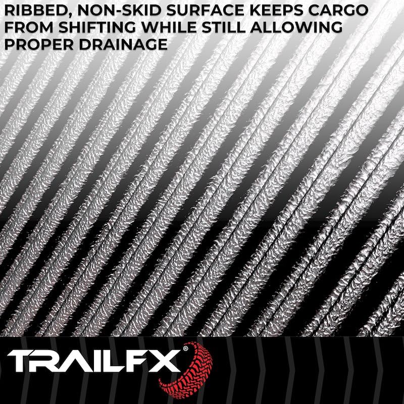 TRAILFX F8U99X Bed Liner , Drop-in, Under Rail, Black, High-Density Polyethylene, ...