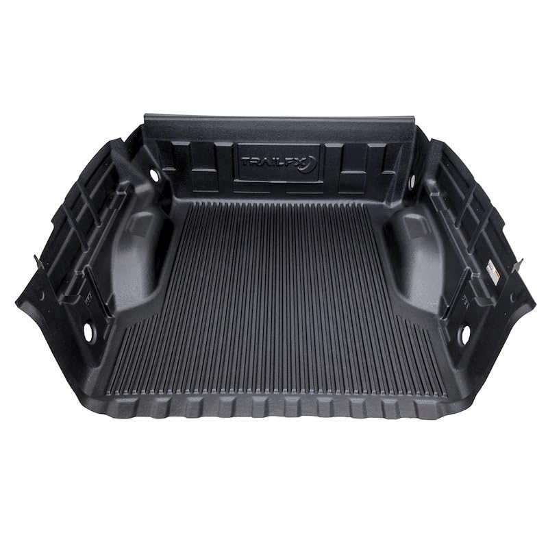 TRAILFX F8U99X Bed Liner , Drop-in, Under Rail, Black, High-Density Polyethylene, ...