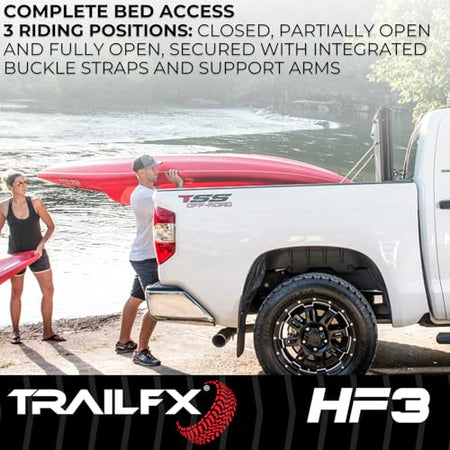 TRAILFX TFX8000 Hard Tri-Fold Tonneau Cover Fits 2021-2025 Ford F-150 5.5 Foot Bed ...