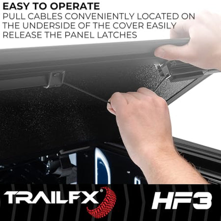 Trailfx TrailFX Hard Tri-Fold Truck Bed Tonneau Cover Fits 2019-2025 Ram 1500 5.7 Foot Bed No RamBox Gloss