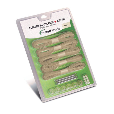 UNITED SHADE 650004 PLEATED SHADE FIRST AID KIT TAN