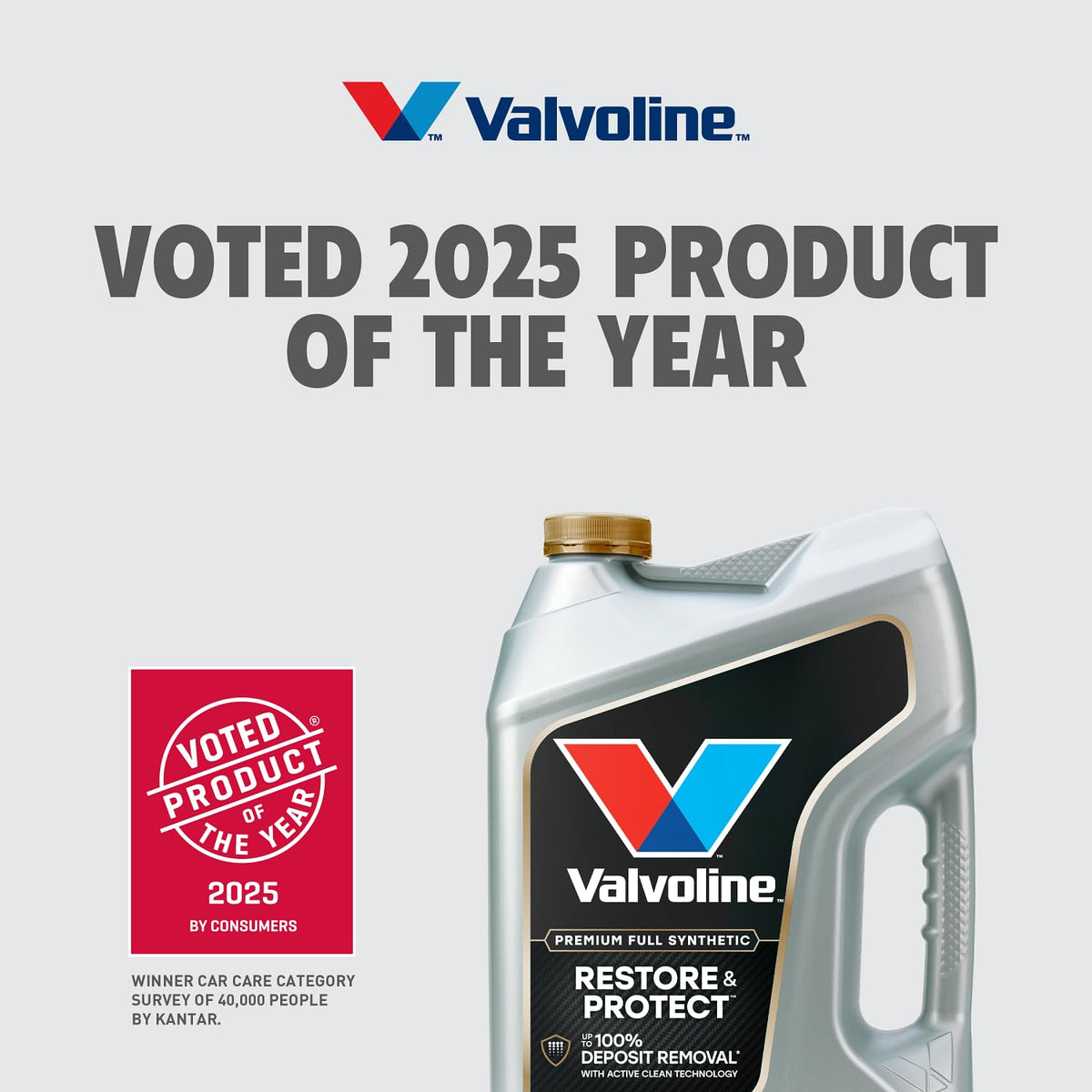 VALVOLINE 904564-EA Restore & Protect Full Synthetic 5W-30 Motor Oil 1 Quart Engine & Performance