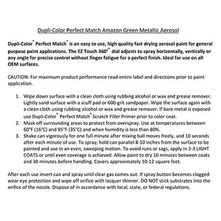 Dupli-Color Dupli-Color Perfect Match Premium Automotive Paint, Amazon Green (M), 8 oz