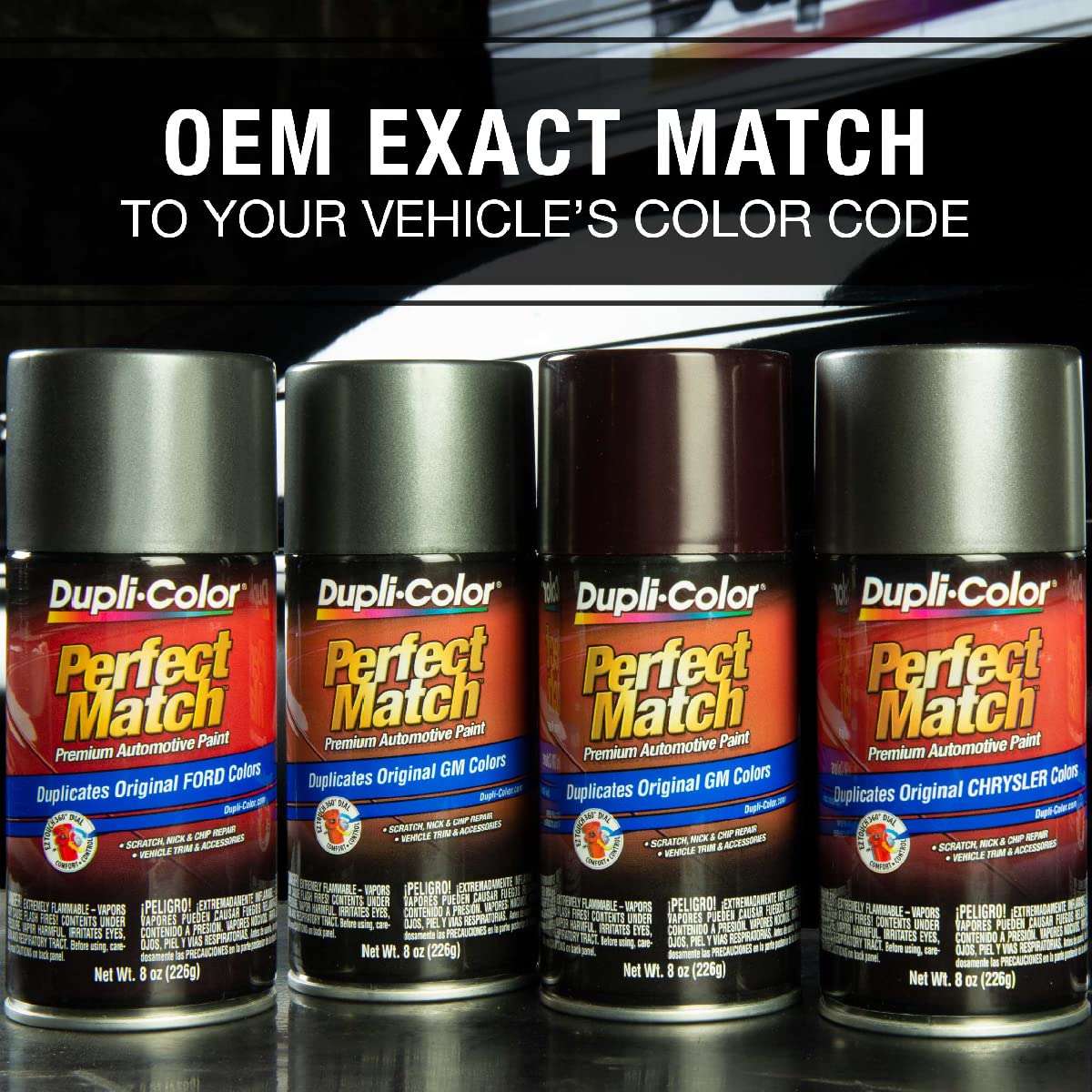 Dupli-Color Dupli-Color Perfect Match Premium Automotive Paint, Black (M), 8 oz