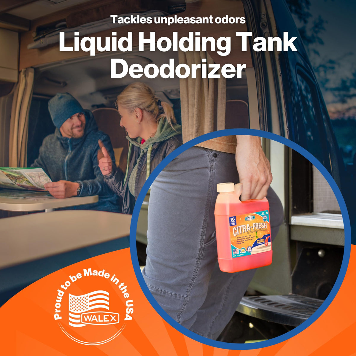 Walex Walex Citra-Fresh Liquid Holding Tank Treatment for RV, Camper & Marine - Black Water Tank Deodorizer