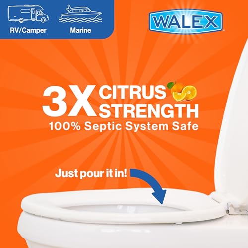 Walex Walex Citra-Fresh Liquid Holding Tank Treatment for RV, Camper & Marine - Black Water Tank Deodorizer