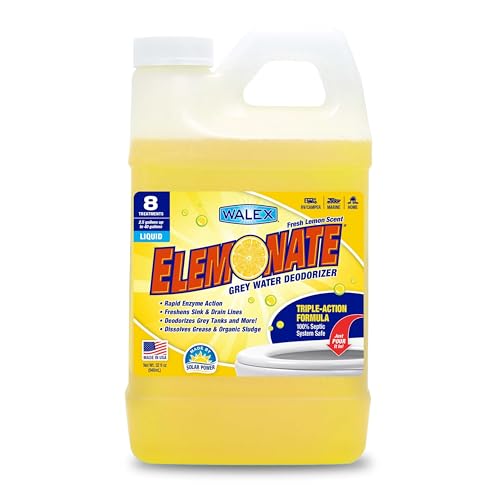 Walex Walex Elemonate Liquid Grey Water Deodorizer for RV, Camper & Marine - Dissolves Grease & Organic