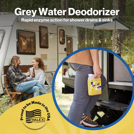 Walex Walex Elemonate Liquid Grey Water Deodorizer for RV, Camper & Marine - Dissolves Grease & Organic