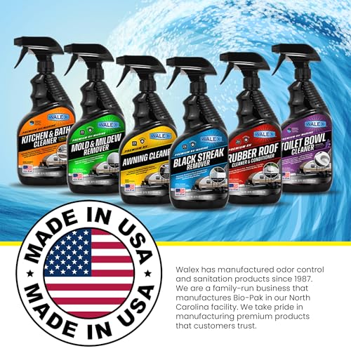 Walex Walex RV Rubber Roof Cleaner/Conditioner - Removes Dirt, Road Grime, Tree Sap, Bird Droppings & More,