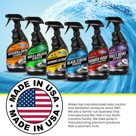 Walex Walex RV Rubber Roof Cleaner/Conditioner - Removes Dirt, Road Grime, Tree Sap, Bird Droppings & More,