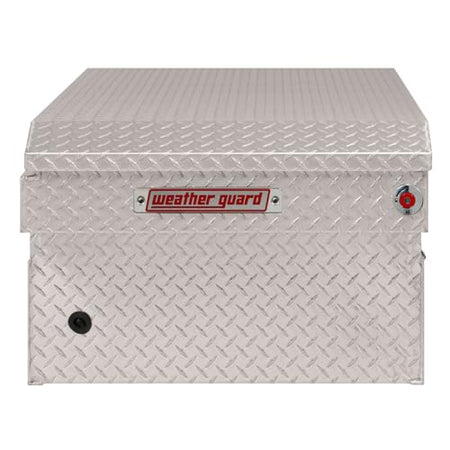 WEATHERGUARD 117-0-04 Weather Guard Model  Saddle Box, Aluminum, Full Extra Wide, Clear, ...