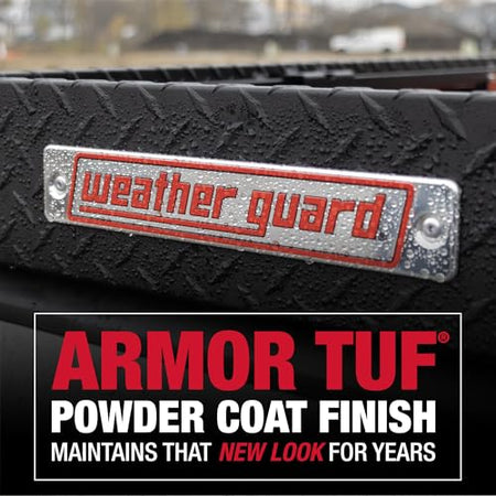 Weather Guard Weather Guard Model 120-3-04 Saddle Box, Steel, Full Low Profile, White, 11.0 cu ft