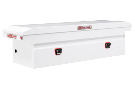 Weather Guard Weather Guard Model 120-3-04 Saddle Box, Steel, Full Low Profile, White, 11.0 cu ft