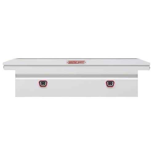 Weather Guard Weather Guard Model 120-3-04 Saddle Box, Steel, Full Low Profile, White, 11.0 cu ft