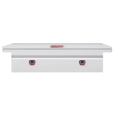 Weather Guard Weather Guard Model 120-3-04 Saddle Box, Steel, Full Low Profile, White, 11.0 cu ft