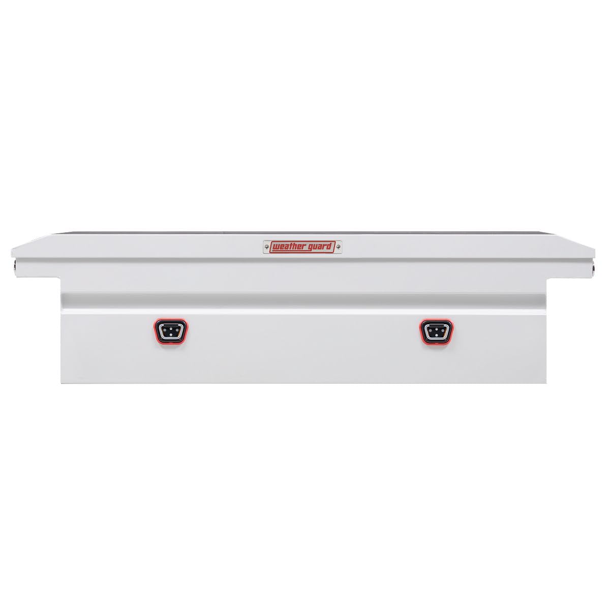 Weather Guard Weather Guard Model 120-3-04 Saddle Box, Steel, Full Low Profile, White, 11.0 cu ft