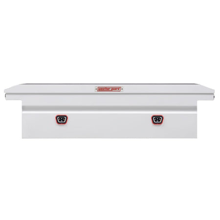 Weather Guard Weather Guard Model 120-3-04 Saddle Box, Steel, Full Low Profile, White, 11.0 cu ft