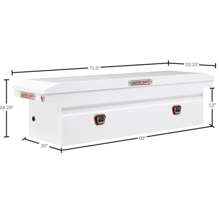 Weather Guard Weather Guard Model 120-3-04 Saddle Box, Steel, Full Low Profile, White, 11.0 cu ft