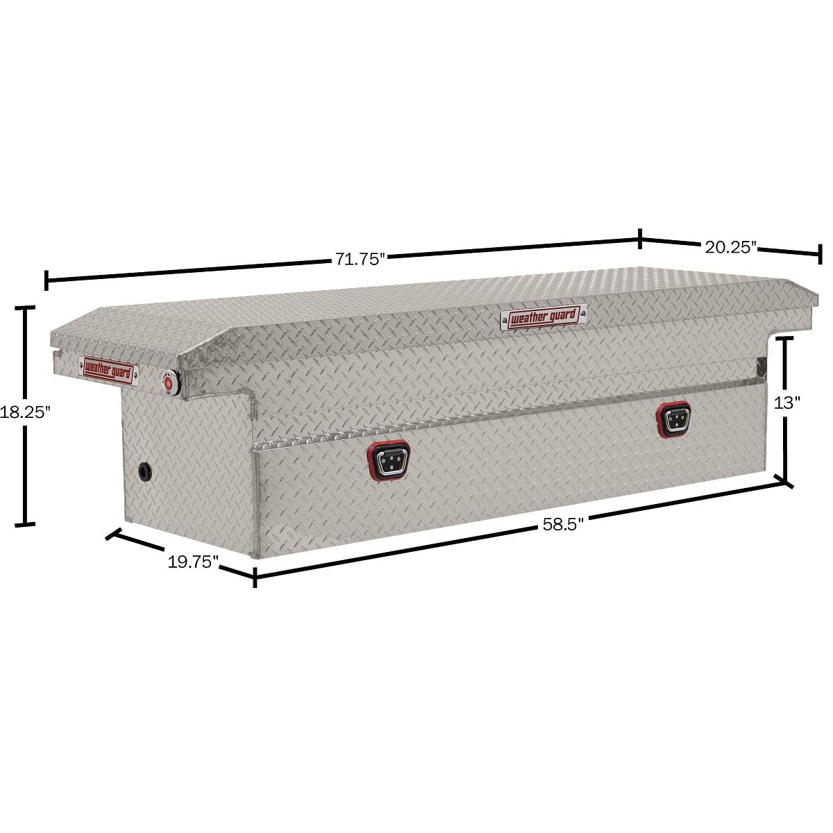 WEATHERGUARD 121-0-04 Weather Guard Model  Saddle Truck Box, Aluminum, For Full Size Truc...