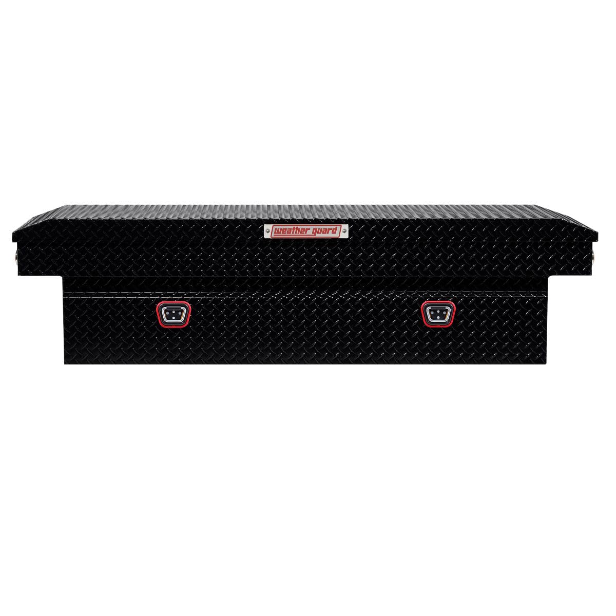 WEATHERGUARD 127-5-04 Weather Guard Model  Saddle Box, Aluminum, Full Standard, Gloss Bla...