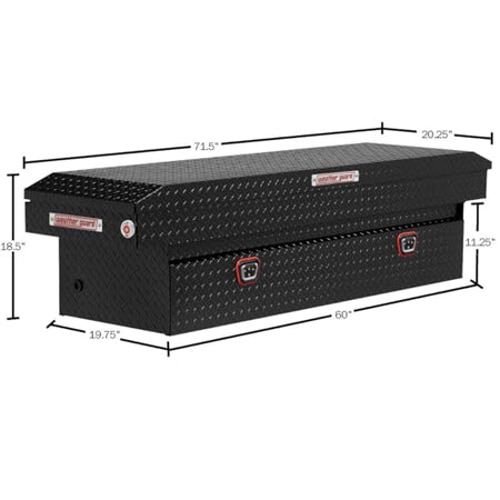 WEATHERGUARD 127-5-04 Weather Guard Model  Saddle Box, Aluminum, Full Standard, Gloss Bla...