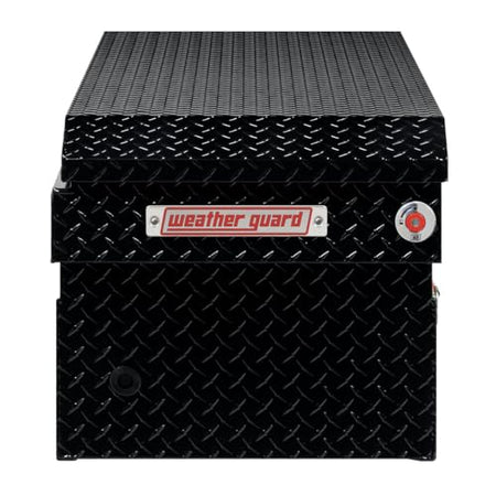 WEATHERGUARD 127-5-04 Weather Guard Model  Saddle Box, Aluminum, Full Standard, Gloss Bla...