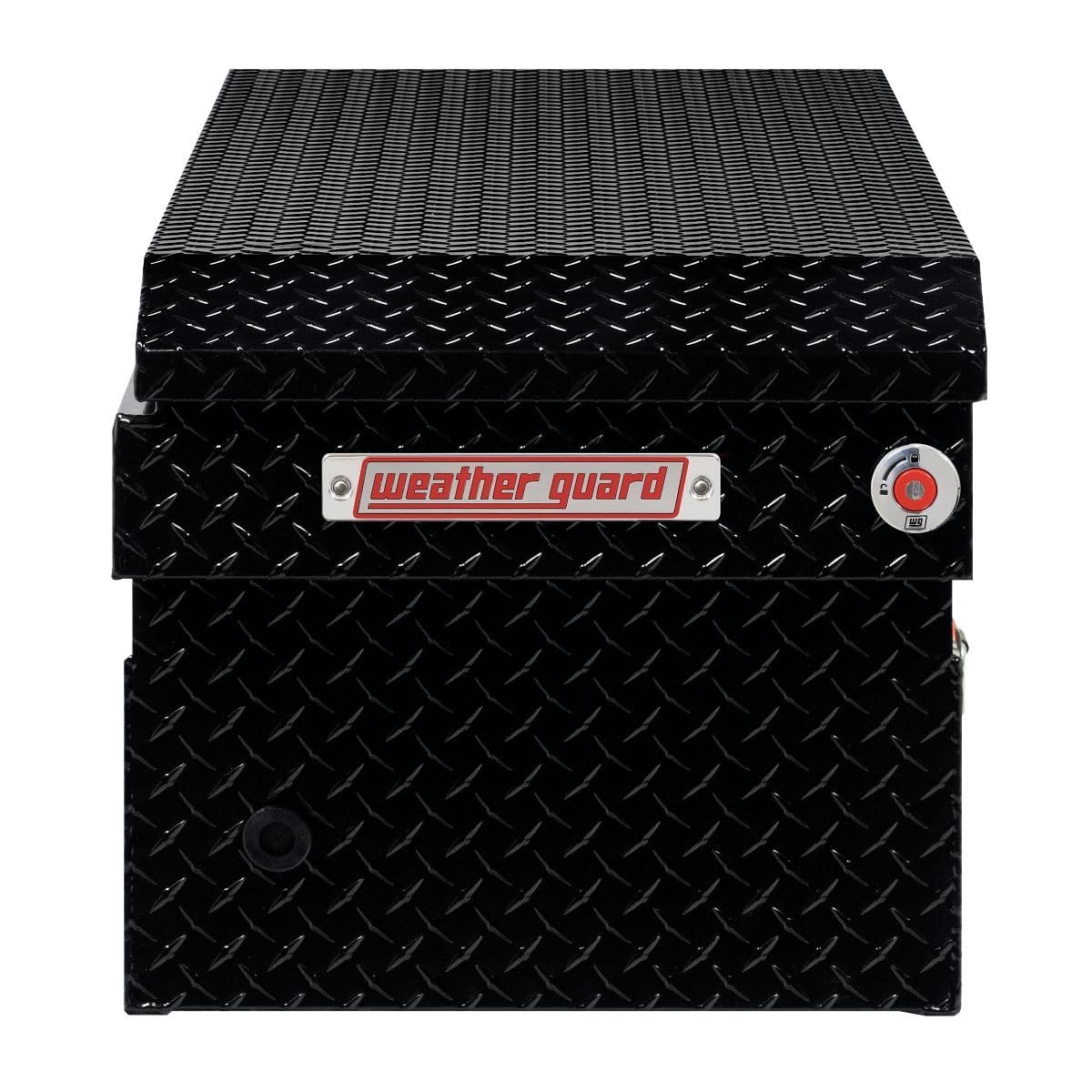 WEATHERGUARD 127-5-04 Weather Guard Model  Saddle Box, Aluminum, Full Standard, Gloss Bla...