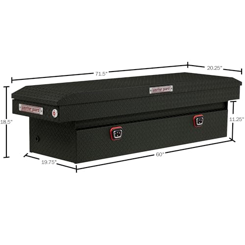 WEATHERGUARD 127-52-04 Weather Guard Model  Saddle Box, Aluminum, Full Standard, Textured ...