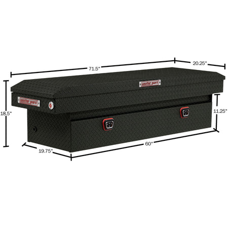 WEATHERGUARD 127-52-04 Weather Guard Model  Saddle Box, Aluminum, Full Standard, Textured ...