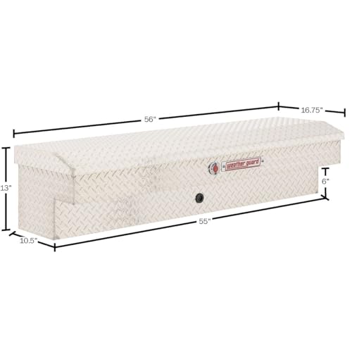 WEATHERGUARD 174-0-04 Weather Guard Model  56in Lo-Side Box, Aluminum, Clear, 4.0 cu ft