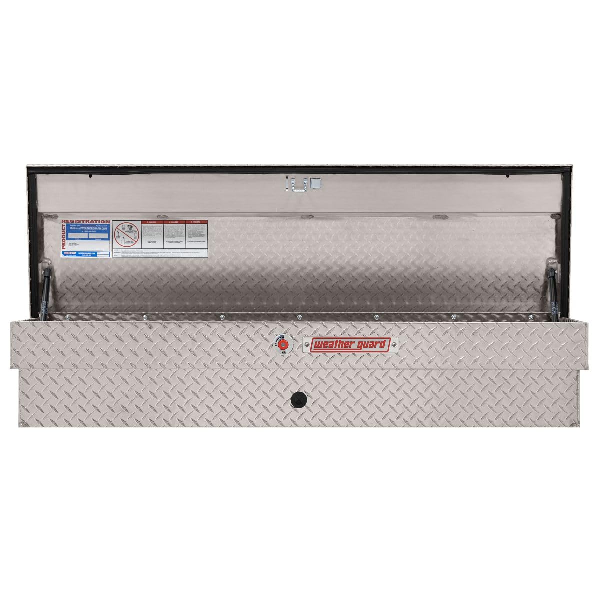 WEATHERGUARD 174-0-04 Weather Guard Model  56in Lo-Side Box, Aluminum, Clear, 4.0 cu ft