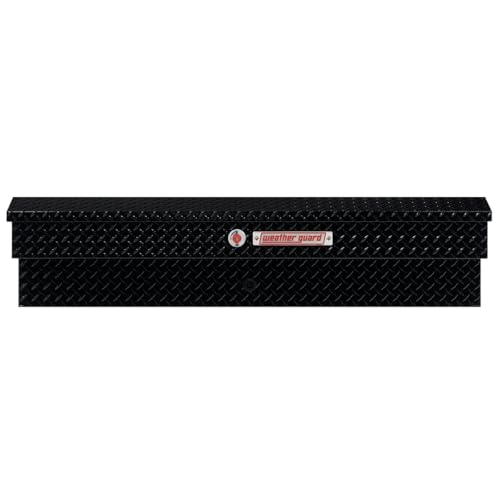 WEATHERGUARD 174-5-04 Weather Guard Model  56in Lo-Side Box, Aluminum, Gloss Black, 4.0 c...