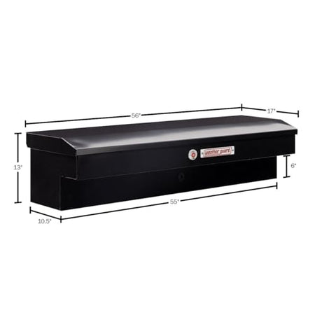 Weather Guard Weather Guard Model 175-5-04 56in Lo-Side Box, Steel, Gloss Black, 4.0 cu ft
