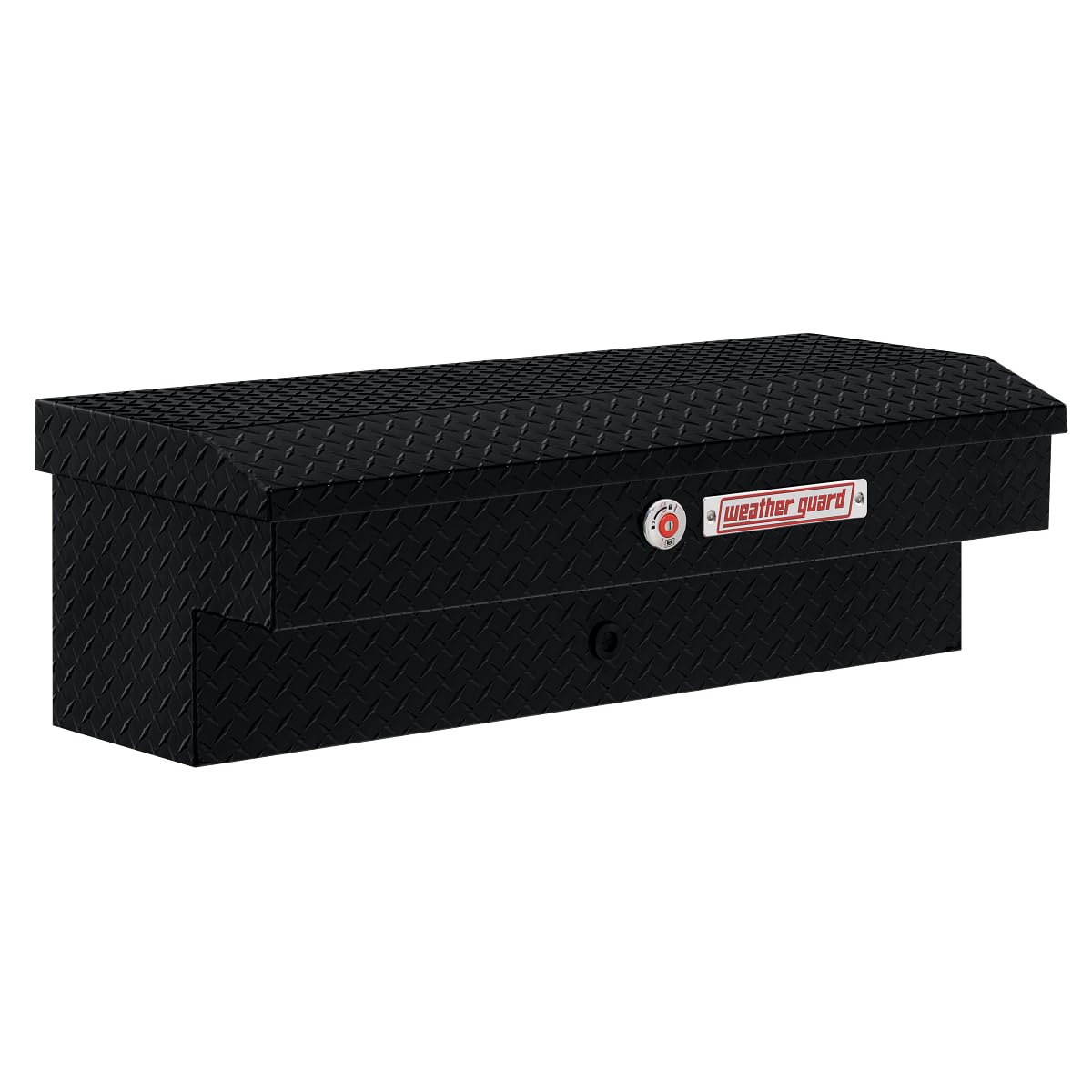 WEATHERGUARD 184-5-04 Weather Guard Model 41in Lo-Side Truck Box, Aluminum, Gloss Black,...